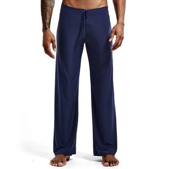 Low-talie Cordon Pantaloni pentru Bărbați, Casual Dantela-up Pantaloni de Pijama Largi de Culoare Solidă de Funcționare Yoga Pantaloni Sport