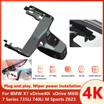 Nou! UHD Plug and play Dash Cam Pentru BMW X7 xDrive40i xDrive M60i Seria 7 735Li 740Li M Sport 2023 DVR Auto cu Wifi Video Recorder