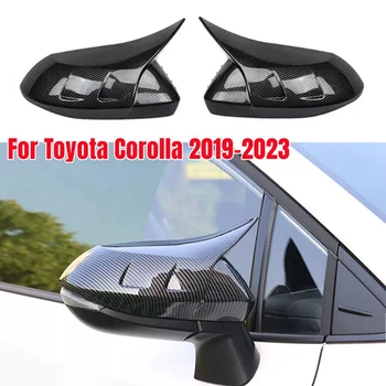 Fibra de Carbon de Culoare Corn BOU Usi Laterale Oglinda Retrovizoare Acoperi Ornamentul Pentru Toyota Corolla 2019-2023