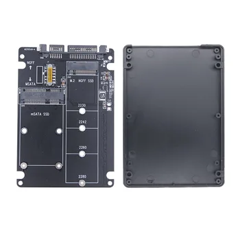 M. 2 unitati solid state SSD MSATA la SATA 3.0 Adaptor de Carduri 2 în 1 Convertor Card M. 2 SSD Card Adaptor Hard Disk Extern Cabina