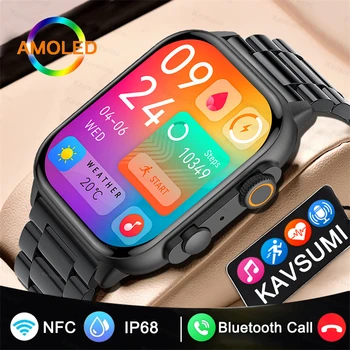 2023 Noul Smartwatch 2.0-inch Ecran Complet de apelare Bluetooth NFC Heart Rate Monitor Somn Modele Sport Ceas Inteligent Pentru Barbati Femei+Cutie