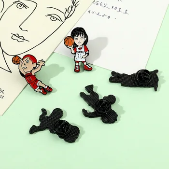 Anime-ul japonez de Baschet Slam Dunk Email Pin Ace de Rever Rucsaci Broșe pentru Haine Cool Insigne Accesorii de Moda