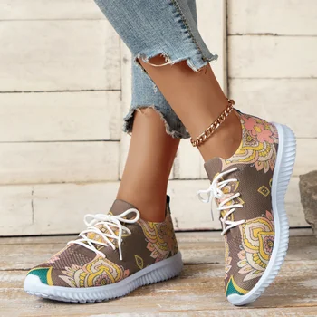 Plus Dimensiune Platforma Pantofi pentru Femei Dantelă de Moda pentru Femei ochiurilor de Plasă Respirabil Adidași în aer liber Lumina Doamnelor Pantofi de Mers pe jos de Cauzalitate