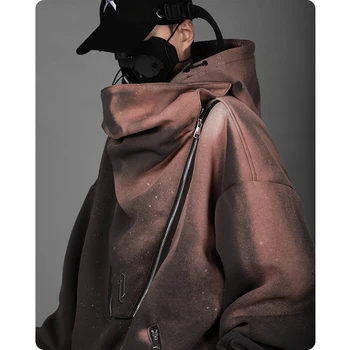 Unisex cu Fermoar Decor cu Gluga Pulover Casual Funcționale Pulover Hoodie Confortabil pentru Bărbați Haine Harajuku Hiphop Streetwear