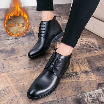 Formal Piele Chelsea Cizme Barbati Elegante Toamna Pantofi Pentru Bărbați Rochie Glezna Cizme De Agrement, De Afaceri De Sex Masculin Oxfords