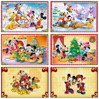 Mickey si Minnie Puzzle-uri pentru Copii Jucării de Desene animate Disney cu Donald Duck Mickey Mouse Puzzle pentru Adulti Jocuri de Agrement Cadouri