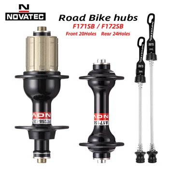 NOVATEC F171SB/F172SB Road Bike Hub-uri 100/130mm Eliberare Rapidă Față 20Holes Spate 24Holes 4buc Rulmenți Sigilate Biciclete Hub-uri