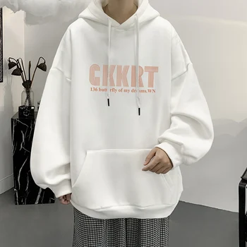 Stil Coreean Barbati Hanorace Scrisoare Grafic Liber Cu Gluga Streetwear Toamna Anului Nou Brand De Îmbrăcăminte Unisex Hip Hop De Sex Masculin Jachete