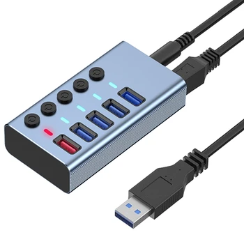 5 Porturi USB3.0 Splitter Calculator Extender USB HUB 2.4 O Încărcare Rapidă Port-UE Plug