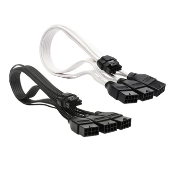 Cablu de extensie Putere 600W Cablu Adaptor 16Pin(12+4Pin) de sex Masculin Pentru a 3x8Pin de sex Feminin pentru GPU RTX 3090Ti 4070Ti 4080 4090