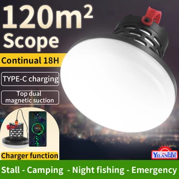 Puternic 18000Mah Reîncărcabilă Led Camping Lanternă Portabilă Lumină Puternică Magnet Cortul Lampa de Noapte Stand de Iluminat