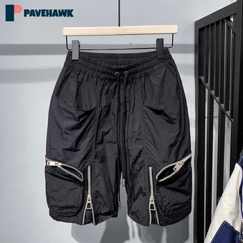 Barbati pantaloni Scurti Casual de Vara Cordon Pantaloni Cargo Multi-Buzunar Exterior cu Uscare Rapidă pantaloni de Trening cu Fermoar Liber coreea Moda Barbati