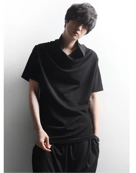 2023 Moda de Vara Noi-coreean casual supradimensionate la modă pentru bărbați cu mânecă scurtă T-shirt jumătate cu mâneci bază tricou hip-hop