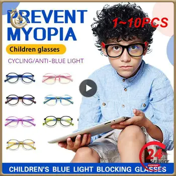 1~10BUC Copii Anti Blue Light Ochelari Tampoane din Silicon Nas Rotund TR90 Copii Tableta Ipad Celular Computer de Jocuri de Îngrijire a Ochilor UV