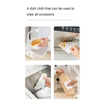 Îngroșat Non-țesute de Bucătărie de Hârtie Gospodărie de Bucătărie de Curățare ClothDisposable Supradimensionate Rola Uscate Și Umede, Șaibă Cârpă