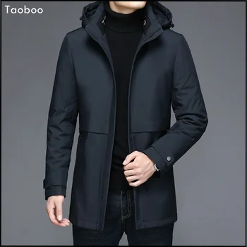 2024 Calitate de Top Îngroșa Moda de Iarnă pentru Bărbați haina Clasic cu Gluga Hanorac Jachete Business Casual Barbati Haine de Îmbrăcăminte exterioară