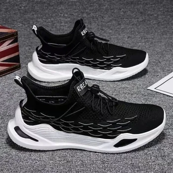 Barbati Pantofi De Sport 2023 Vară De Moda Casual, Negre Rularea Pantofi De Primăvară Respirabil Ochiurilor De Plasă Adidasi Grosime De Fund Non-Alunecare Zapatillas
