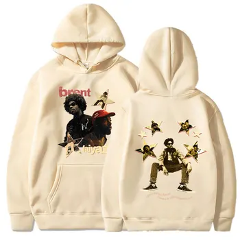 Rapper-ul Brent Faiyaz Album de Muzica Print Hoodie Lungă Maneca Tricou Hip Hop Streetwear Unisex Supradimensionate, Pulovere y2k Hoodie
