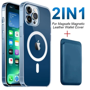 Caz și Card de Portofel pentru Magsafe Magnetic Pentru iPhone Plus 13 14 12 Pro Max Magnetic Card Titular de Telefoane și Accesorii
