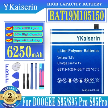 YKaiserin 100% Noua pentru DOOGEE S95 Pro BAT19M105150 Înlocuire 6250mAh Părți Baterie de Rezervă pentru DOOGEE S95 Pro Telefon Inteligent