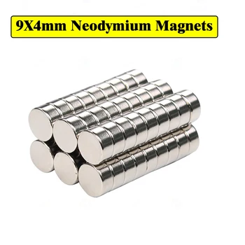 10/20/50/100buc 9x4mm Super-Puternici Magneți din Neodim NdFeB Rundă Puternic Magnetic Permanent N35 Magnet imanes Disc