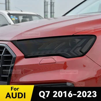 Pentru Audi Q7 2016-2023 2022 Farurilor Auto Negru Afumat TPU Film de Protecție Față de Lumină Tentă Schimba Culoarea Autocolant Accesorii