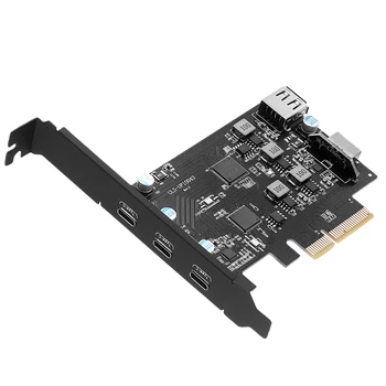 PCI-E Pentru USB 3.2 Expansiune PCIE Card de Controler 20Gbps PCI-E Pentru USB 3.2 Convertor Adaptor Suport pentru Windows7/8/10/Mac OS/Linux