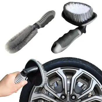 Wheel Cleaner Kit De Pensulă Roți & Anvelope Perie Auto Detaliază Kit Set De 2 Multifunctional Tire & Wheel Perie De Curățare Instrumente Pentru Auto