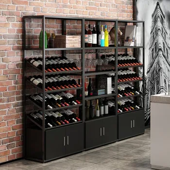 Curio Design Rack De Vin Bucatarie Bufet Sticle Bufet Vitrina Bar Living Botellero Vin Madera Mobilier Acasă