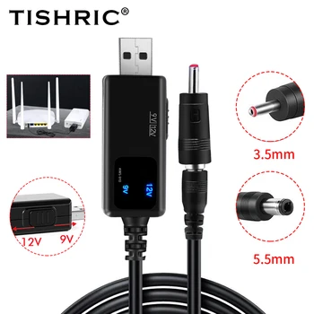 TISHRIC USB La DC 5.5/3. 5mm Priza 5V 9V 12V USB Power Boost Linie USB Cablul de Alimentare DC Adaptor Pentru Ruta WIFI Sârmă Conector USB