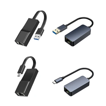 USB3.0/Tip-C Pentru Convertor RJ45 Drive Gratuit cu Fir Gigabit Ethernet Lan Adapter Plug and Play pentru MacBook Pro2016/2017/2018/2019