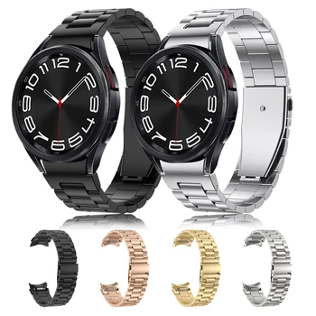 Curea Pentru Samsung Galaxy Watch 6 Clasic 43mm 47mm Lacune Banda din Oțel Inoxidabil Pentru Galaxy Watch 4 5 6 40mm 44mm Metal Correa