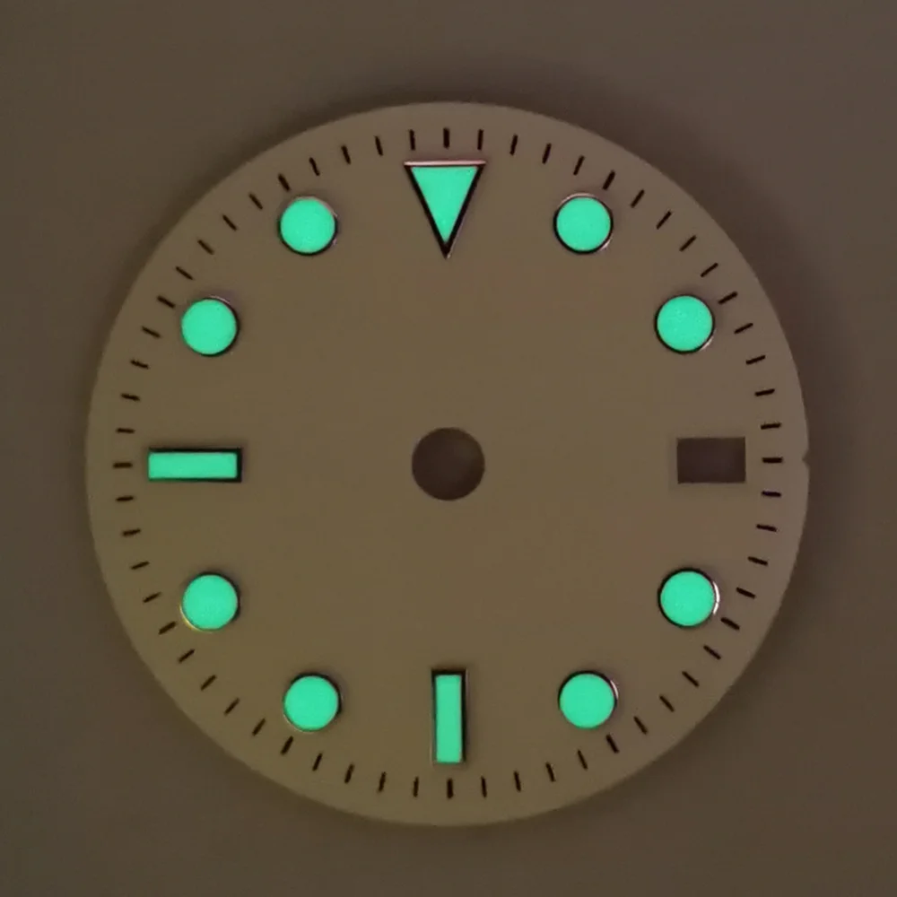 29MM Verde Luminos Cadran de Ceas Modificat Accesorii Ceas GMT Patru-Parte se Confruntă cu Ceas pentru Japonia NH34 Circulație