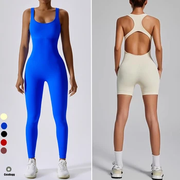 2023 Pad-O Singură Bucată Fără Sudură Salopeta De Yoga, Set Sport Pantaloni Scurți Femei Gym Push Up Antrenament Legging De Fitness Pantaloni Body Active Costum