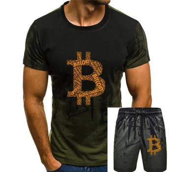 Bitcoin Revoluție Lanț Bloc Crypto Cuvânt Tricou Cryptocurrency Echipajul Gât T-Shirt Plus Dimensiune Tricouri 100% Bumbac Barbati