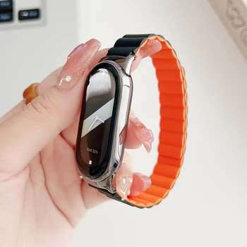 Bucla magnetice Pentru Xiaomi Mi Band 8 Curea Silicon Sport Watchband pentru Miband 8 Correa Bratara band8 Smartwatch Accesorii