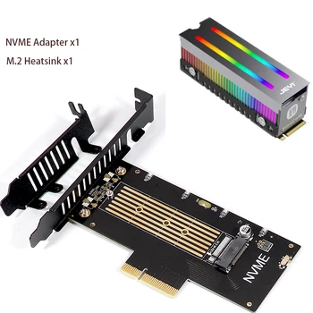 M. 2 PCIE 4.0 Adaptor Card Pci-e la m2 Converter NVMe SSD Adaptor m2 M pentru PCI Express 3.0 x4 2230-2280 cu Radiator de Aluminiu
