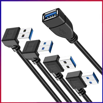 25cm USB 3.0 Unghi Drept de 90 de Grade în SUS și în Jos Cablu de Extensie de sex Masculin La Feminin Convertor de Date Cablu Adaptor Pentru Mouse/webcam/hub