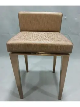 Din oțel inoxidabil scaun contra magazin de bijuterii scaun de bar scaun recepție scaun scaun înalt casier aur contra scaun