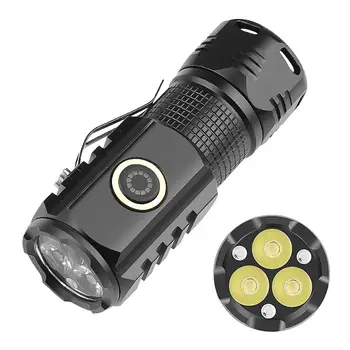 Reîncărcabile Lanterne cu 3 LED-uri de 500 Lumeni-Super Luminos IPX4 rezistent la apa 4 Nivel Puternic cu Led-Flash de Lumina Pentru situații de Urgență Camping