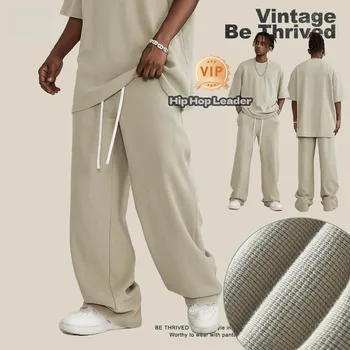 Hip Hop Liderul Oficial Magazin Y2K Vafe Pantaloni Design Minimalist Frumos Pantaloni pentru Cupluri În Același Stil de Agrement de Mare Stre