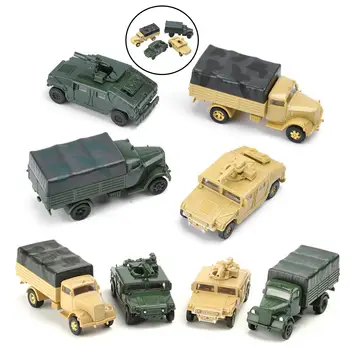 Set de 4 1/72 statele UNITE ale americii Camion,Vehicul Model de Jucărie Micro Peisaj de Colecție pentru Masa de Jucărie