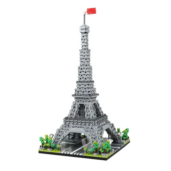 Arhitectura minni Blocuri Franța Paris Turnul Eiffel Lume City Model DIY Diamant Cărămizi de Jucărie pentru Copii Cadouri