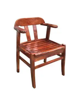 Toate din lemn masiv carbonizat scaun de luat masa Chineză bar scaun spatar cotiera log scaun restaurant scaun, scaun de conferinta simplu