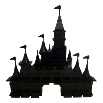 Gobricks MOC Castelul Cenusaresei 100 De Sărbătoare Cărămizi Minifigures Sta DIY Bloc Set Jucarii Pentru Copil Cadou de Crăciun