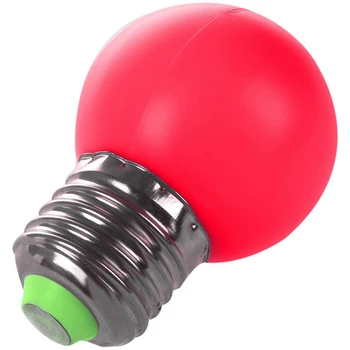 3X E27 LED Lumina Calda Bec Roșu de Plastic Bec (0.5 W Putere, Rosu)