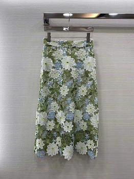 2023 noi femeile de moda sexy casual cu talie înaltă de imprimare solubil în apă de flori de hip rochie folie temperament elegant fusta 0703
