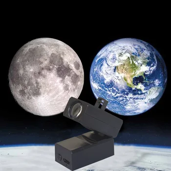 Luna Lampa De Proiecție Planeta Proiector De Fundal Atmosfera De Decorare A Condus Lumina De Noapte Copilul Dormitor Decor Acasă Lămpi De Perete