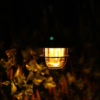 LED Lampă Portabilă IPX4 rezistent la apa Pandantiv Tip Lampa-C de Încărcare Cort de Lumină fără Trepte de Reglaj Perdeaua de Lumină Ambientală pentru Pescuit GRĂTAR