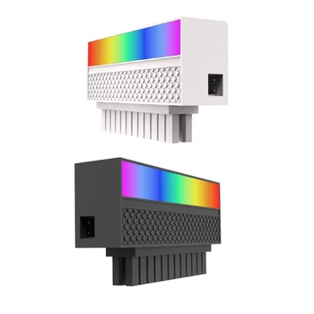 9 LED-uri de Putere Adaptor Aura de Sincronizare Conector de Cablu Adaptor ATX 24 Pin La 90 de Grade PC Accesorii de Montare pentru ASUS ASUS Gigabyte